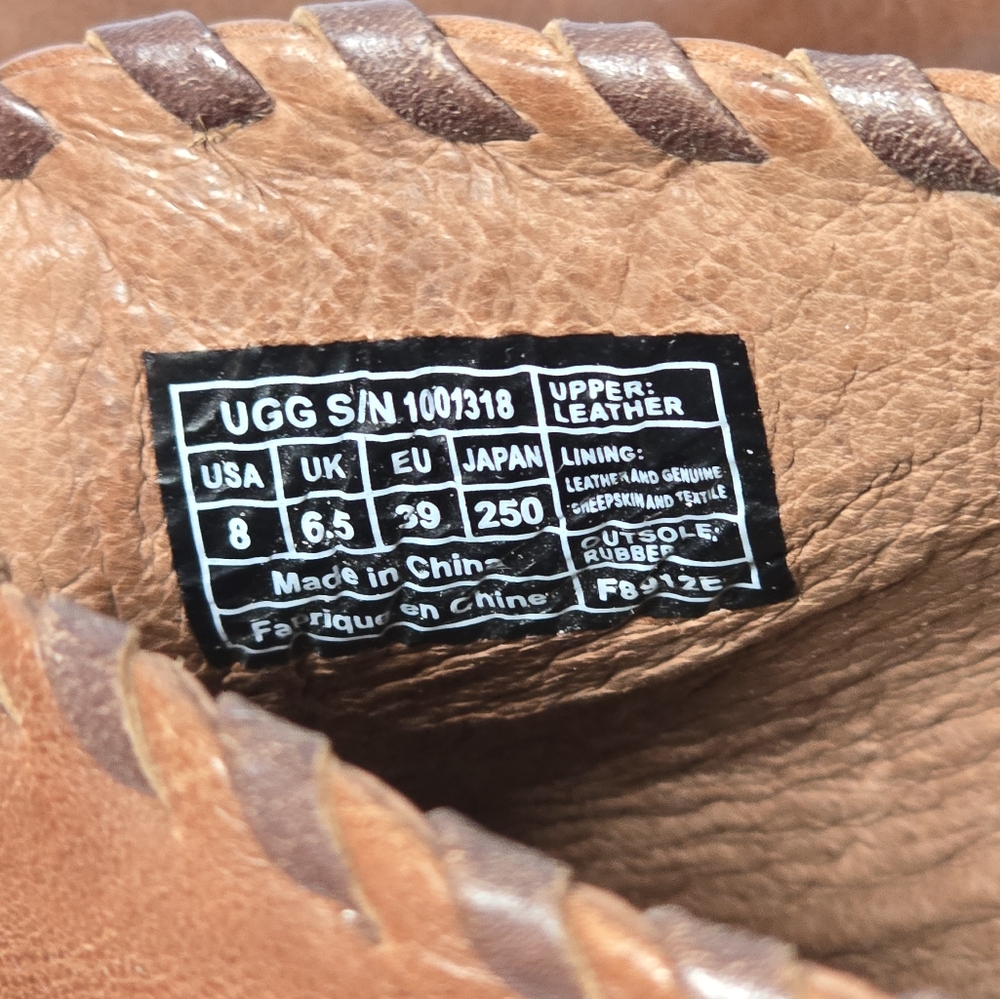 Ugg Jamison Brown Leather And Sheepskin Heeled Booties - Picture 3 of 6